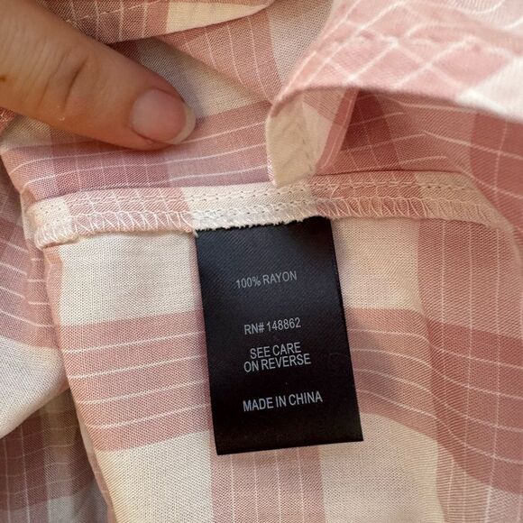 NWT Torrid Women's Emma Babydoll Twill Button-Front Tunic Blouse in Pink Size 2 - Picture 5 of 7